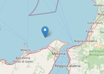 Il terremoto di oggi a Messina (Ingv)