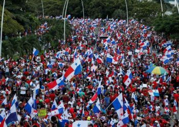 Le proteste contro la miniera di rame a Panama (Twitter)