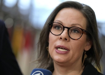 Maria Malmer Stenergard, ministra svedese per la Migrazione (Foto: 2023, LaPresse)