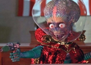 Un alieno di Mars Attacks! nel pomeriggio di Italia 1 (Foto Web)