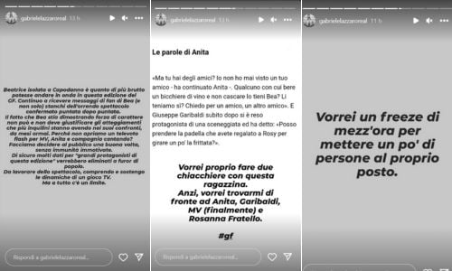 Gabriele Lazzaro difende Beatrice Luzzi al Grande Fratello 2023 (Foto: Instagram)
