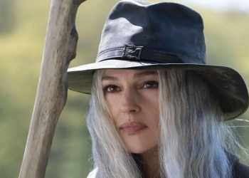 Monica Bellucci in una scena del film in prima serata su Rai 1 (Foto Web)