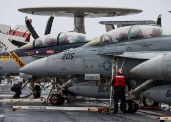 Sulla portaerei americana Gerald R. Ford (Ansa)