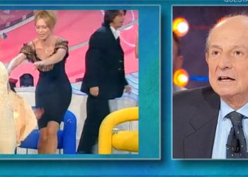 Sandra Mondaini e Giancarlo Magalli a Da noi a ruota libera, screenshot