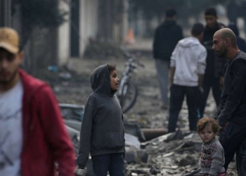 Nella Striscia di Gaza (Ansa)