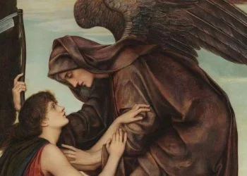 Evelyn De Morgan, L'angelo della morte (1890, particolare)