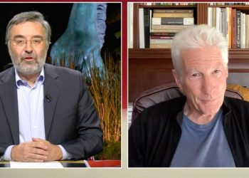 Richard Gere in collegamento con Marco Damilano a "Il cavallo e la torre" (2024)