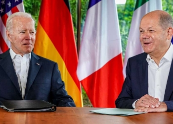 Olaf Scholz e Joe Biden (Ansa)