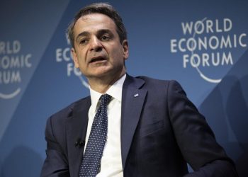 Kyriakos Mitsotakis, primo ministro Grecia, al World Economic Forum (Foto: Ansa, 2024)