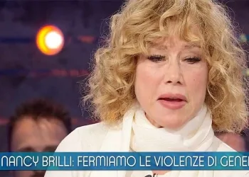 Nancy Brilli a Da noi a ruota libera 28 gennaio 2024 (foto screenshot tv)