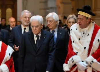 Sergio Mattarella, presidente della Repubblica, in Corte di Cassazione per la recente inaugurazione dell'anno giudiziario (Ansa)