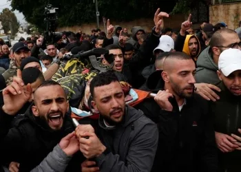 Cisgiordania, funerale di palestinesi uccisi dai soldati israeliani (Ansa)