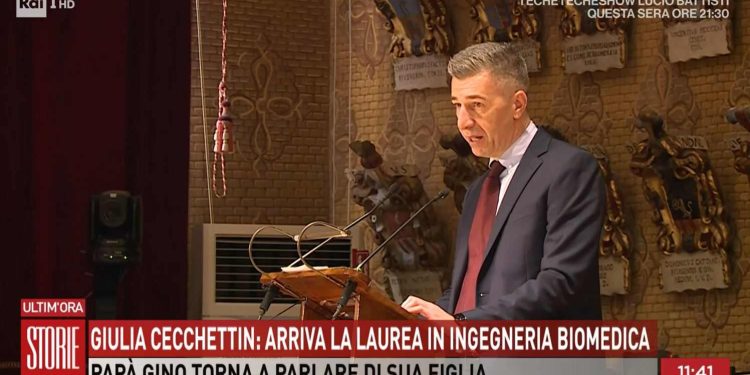 Gino Cecchettin, papà Giulia, a Storie Italiane