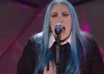 Loredana Bertè a Sanremo 2024 screenshot tv