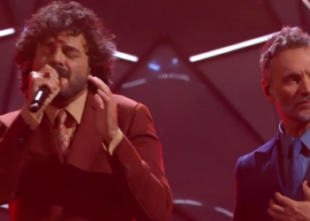 Renga e Nek a Sanremo 2024 con "Pazzo di te" (Rai1)