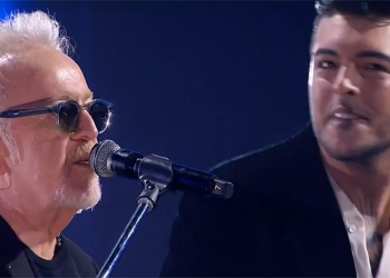 Umberto Tozzi e The Kolors a Sanremo 2024 screeshot tv