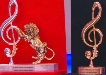 Sanremo: il Premio della critica Mia Martini (sx) e il Premio della Sala Stampa 'Lucio Dalla' (dx)