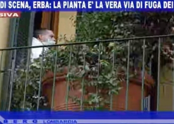 La foto ripescata dall'archivio di Telelombardia (screen Iceberg)