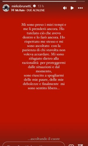 Mirko, il messaggio dopo il ritorno di fiamma con Perla (Foto: Instagram)