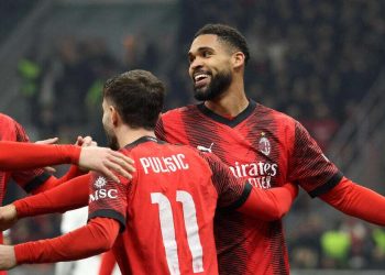 Il Milan esulta in Europa League (Foto ANSA)