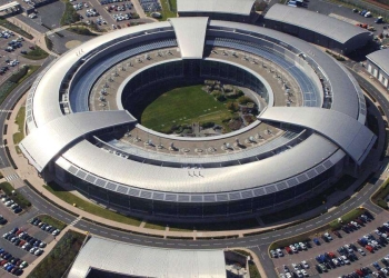 Un'immagine aerea del quartier generale delle comunicazioni del governo britannico (GCHQ) a Cheltenham, Gloucestershire, UK (Ansa)