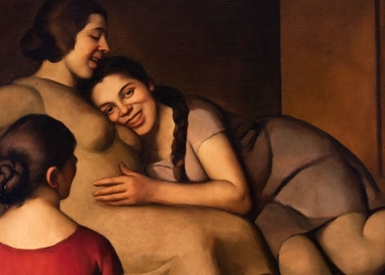 E. Malerba, Le amiche (1924, particolare)