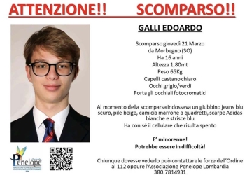 Appello dell'Associazione Penelope per Edoardo Galli (Foto: Facebook Penelope Lombardia)