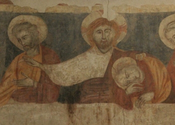 Basilica di San Sigismondo a Rivolta d'Adda (Bergamo), Ultima cena, sec. XIII