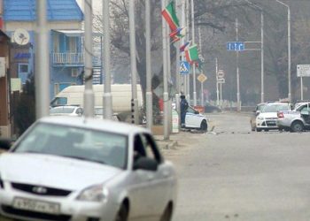 Attacco terroristico a Grozny (Cecenia) nel 2014 (Ansa)