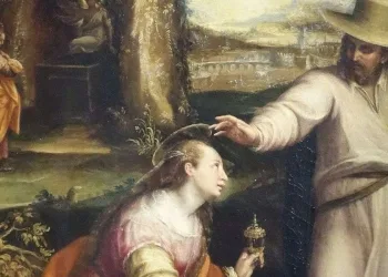 Lavinia Fontana, Noli me tangere (1581, particolare)