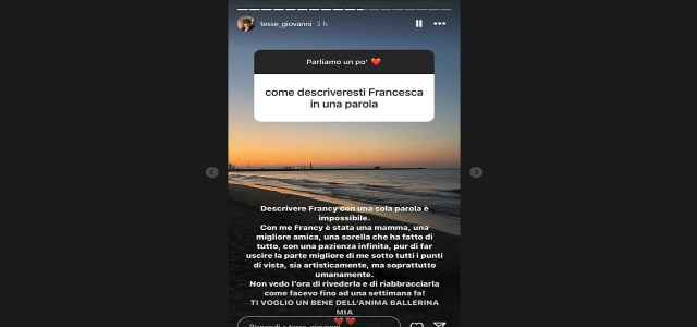 giovanni tesse dedica francesca tocca