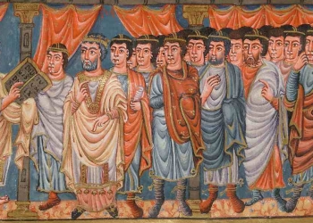 Miniatura tratta dalla prima Bibbia di Carlo il Calvo (sec. IX)