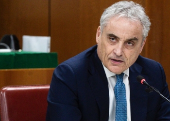 L'ex ambasciatore italiano in Egitto Maurizio Massari al processo per la morte di Giulio Regeni (Foto ANSA/ANGELO CARCONI)