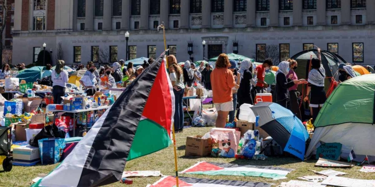 pro-Palestina alla Columbia University