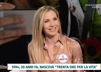 Lorella Cuccarini a Uno Mattina