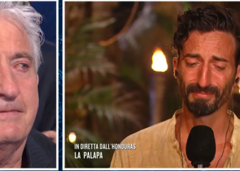Luciano, papà Samuel Peron Isola 2024 (screen da TV)