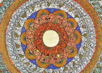 Autore ignoto, Gerarchia degli angeli sulla base del manoscritto Scivias di Ildegarda di Bingen (da Wikipedia)