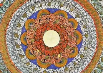 Autore ignoto, Gerarchia degli angeli sulla base del manoscritto Scivias di Ildegarda di Bingen (da Wikipedia)