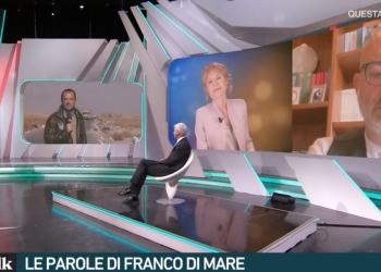 Lilli Gruber a TvTalk commenta il caso Franco Di Mare (screen da RaiPlay)