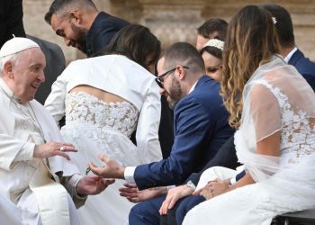 Sposi con Papa Francesco