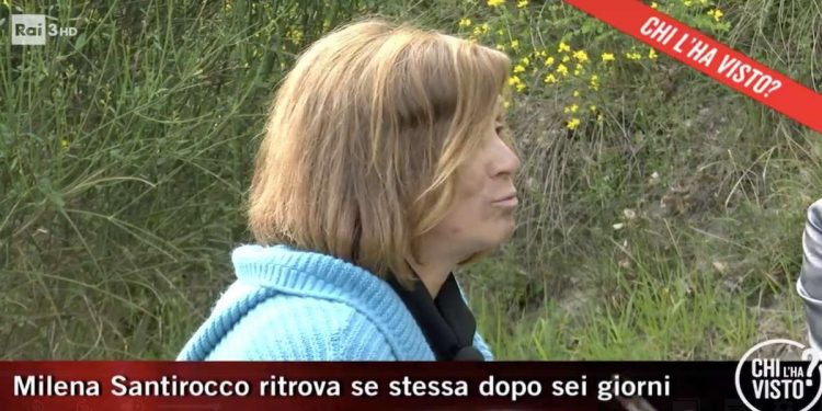 Milena Santirocco in tv (Foto: Chi l'ha visto?)
