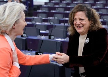 Iratxe Garcia Perez con Von der Leyen