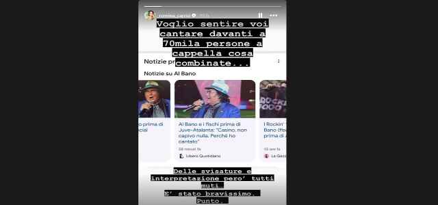 romina carrisi difende papà albano
