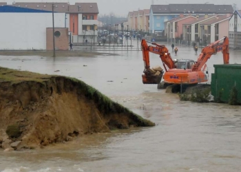 L'esondazione del Muson (Ansa)