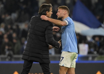 L'abbraccio tra Simone Inzaghi e Ciro Immobile (Foto ANSA)