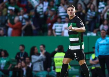 Viktor Gyokeres con lo Sporting Lisbona (Foto ANSA)