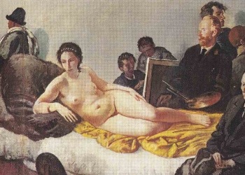 Felice Carena, Scuola (1928, particolare)