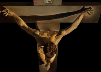Salvador Dalí, Cristo di San Juan de la Cruz (1951, particolare)