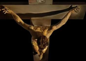 Salvador Dalí, Cristo di San Juan de la Cruz (1951, particolare)