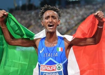 Yeman Crippa festeggia (da Facebook)